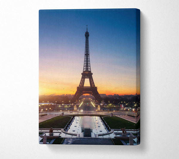  A Canvas Print of Eiffel Tower Sunset 6 Canvas Print