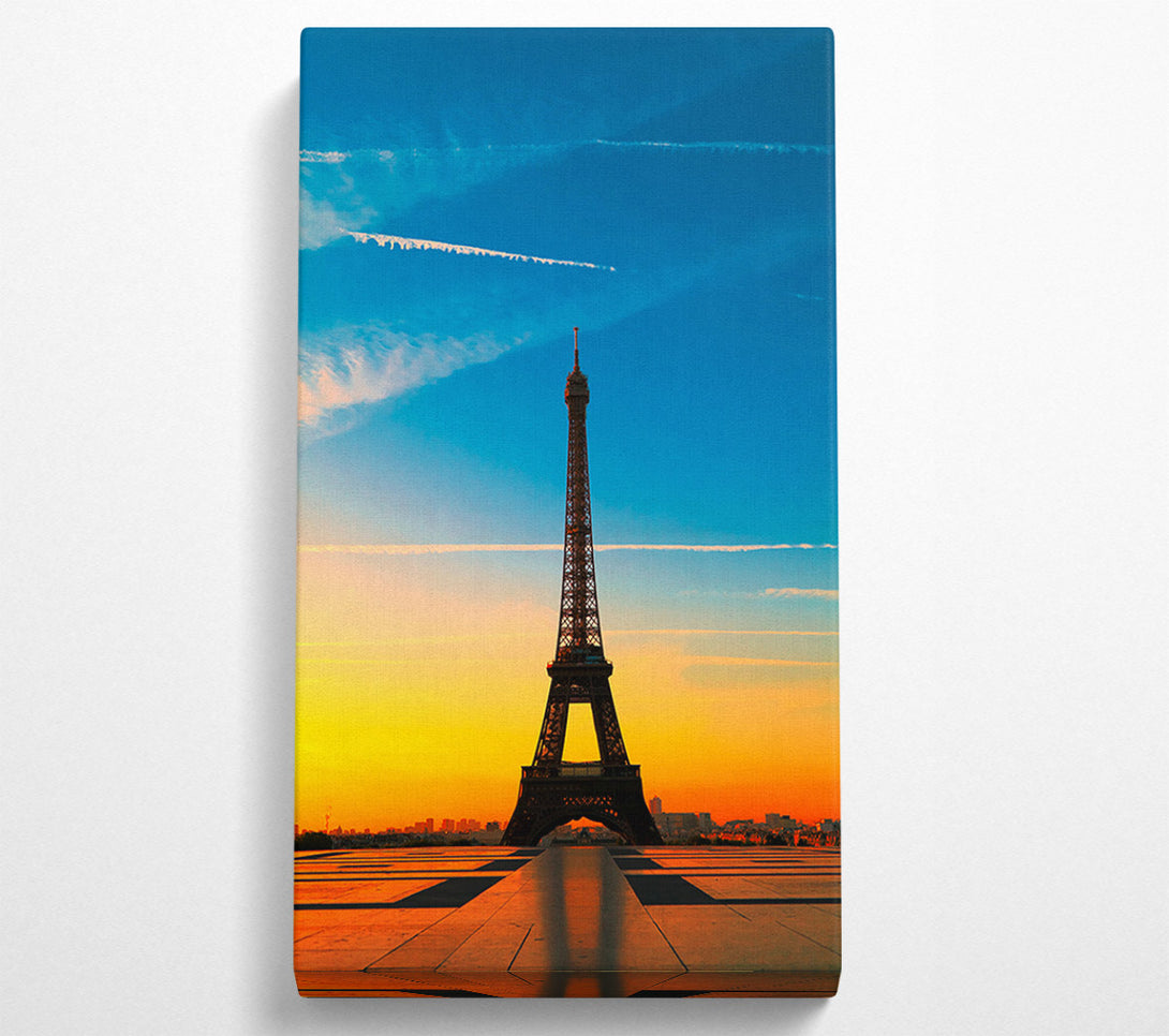  A Canvas Print of Eiffel Tower Sunset 1 Canvas Wall Art