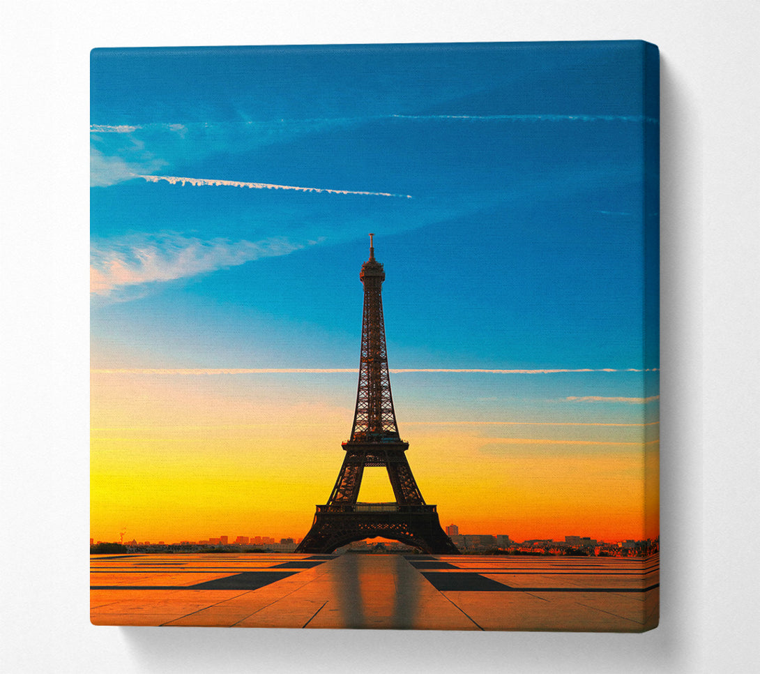  A Canvas Print of Eiffel Tower Sunset 1 Canvas Wall Art