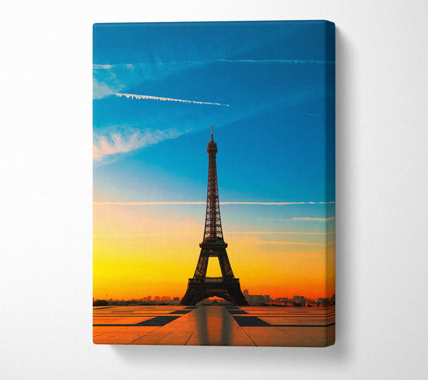  A Canvas Print of Eiffel Tower Sunset 1 Canvas Wall Art