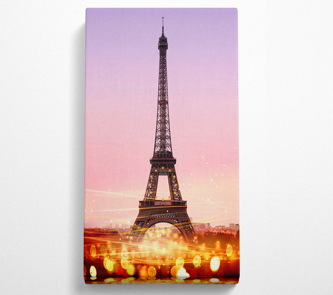  A Canvas Print of Eiffel Tower Sunset 4 Canvas Wall Art