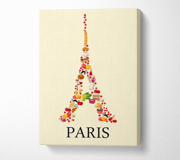  A Canvas Print of Eiffel Tower Delights Canvas Print