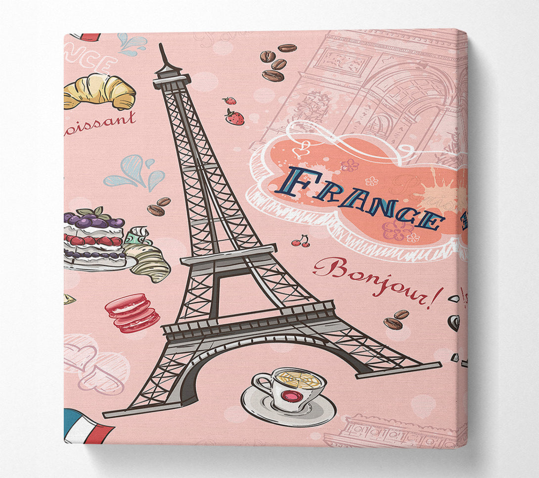  A Canvas Print of Eiffel Tower Chic 2 Canvas Art