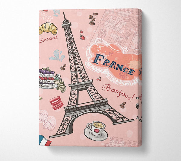  A Canvas Print of Eiffel Tower Chic 2 Canvas Art