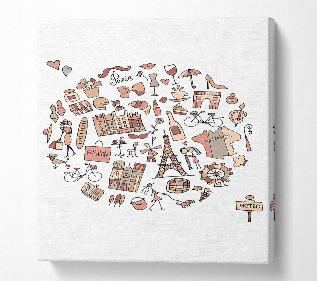  A Canvas Print of Things To Do In The City 2 Canvas Wall Art
