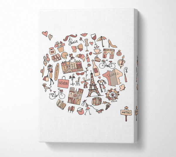  A Canvas Print of Things To Do In The City 2 Canvas Wall Art