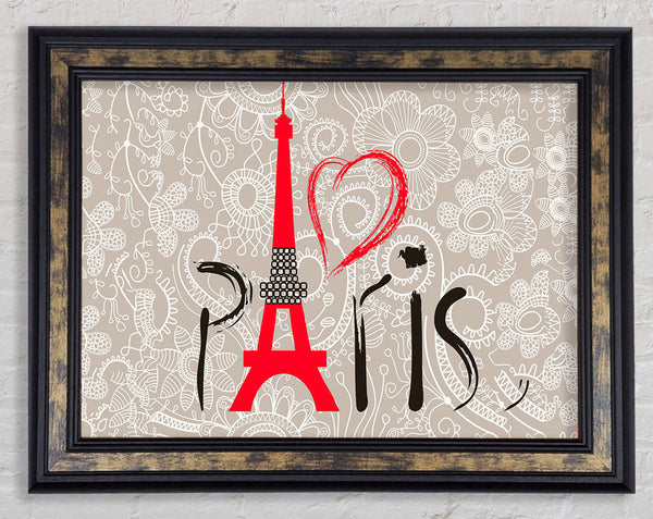 Eiffel Tower Chic 7 Framed Print