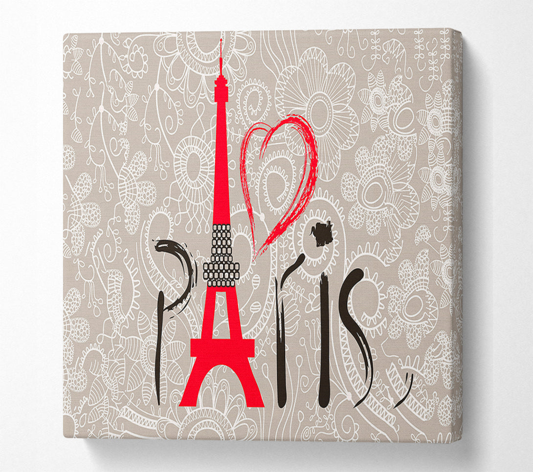  A Canvas Print of Eiffel Tower Chic 7 Canvas Wall Art