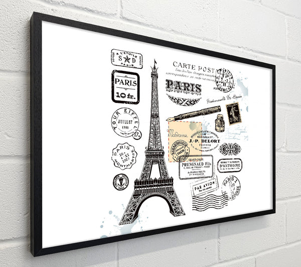 Eiffel Tower Retro Post