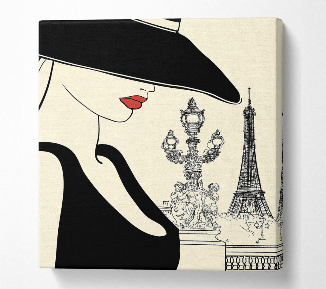 A Canvas Print of Eiffel Tower Chic 3 Canvas Print