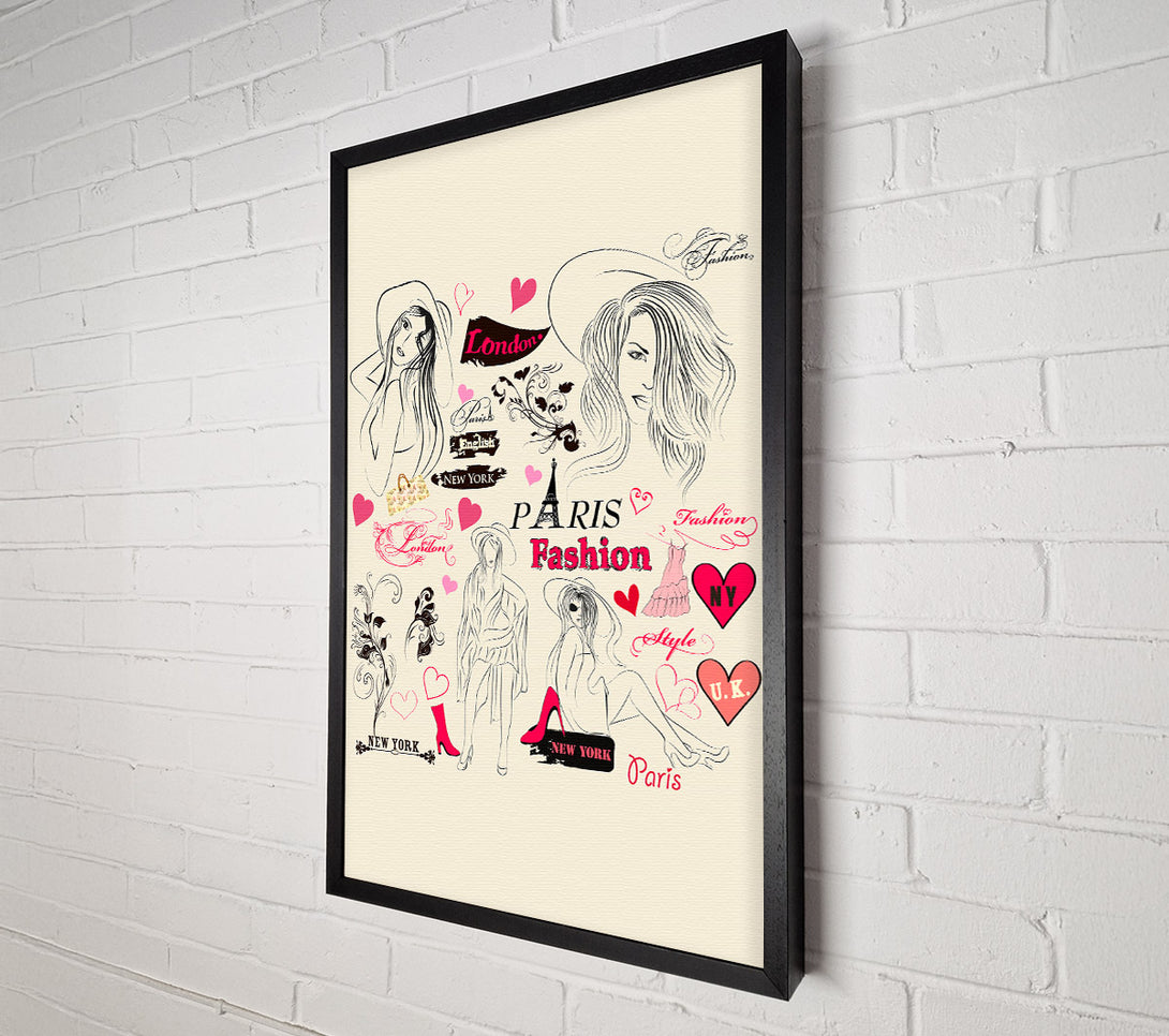  A Canvas Print of Eiffel Tower Chic 5 Canvas Wall Art
