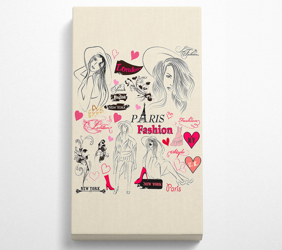  A Canvas Print of Eiffel Tower Chic 5 Canvas Wall Art