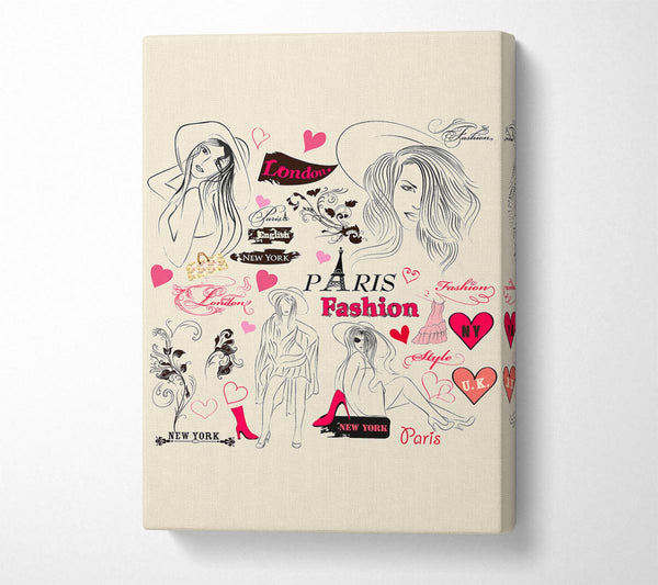  A Canvas Print of Eiffel Tower Chic 5 Canvas Wall Art