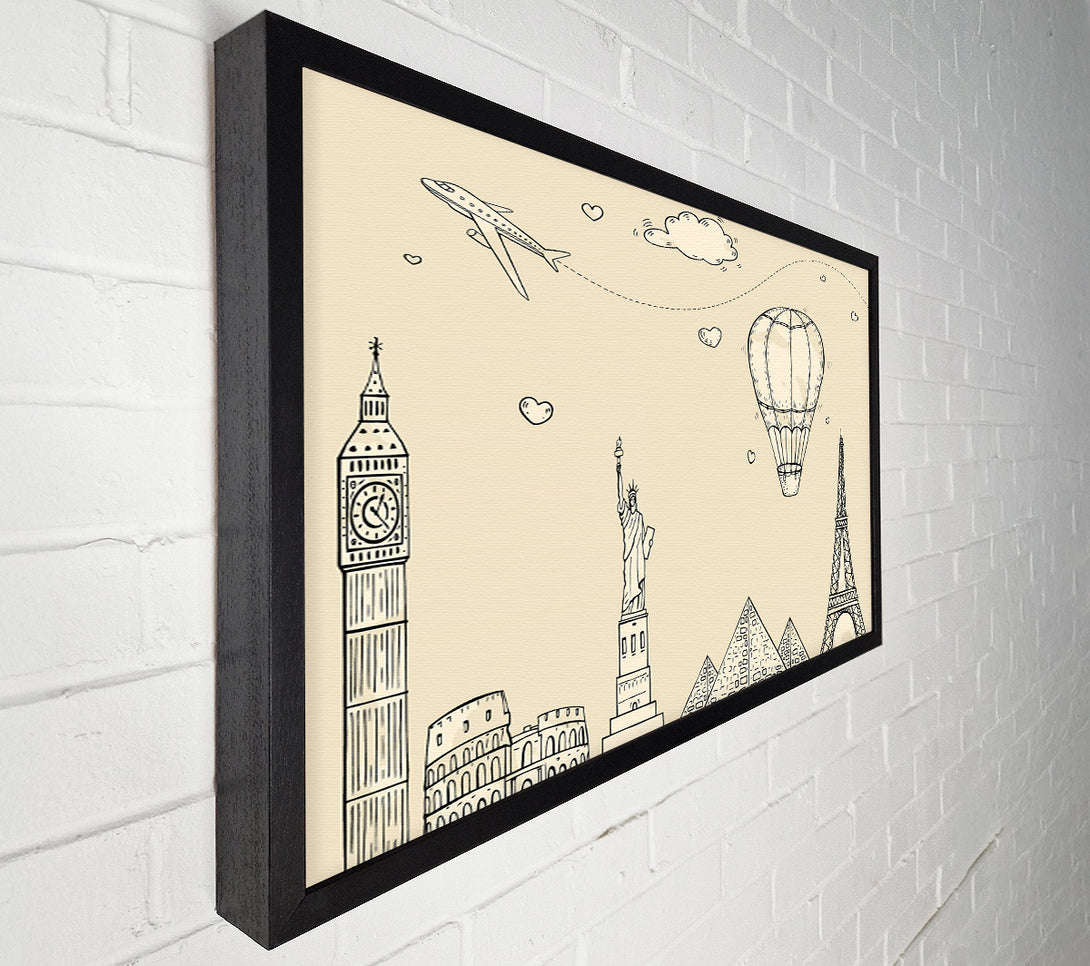  A Canvas Print of Famous Citys Of The Europe 3 Canvas Wall Art