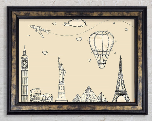 Famous Citys Of The Europe 3 Framed Print