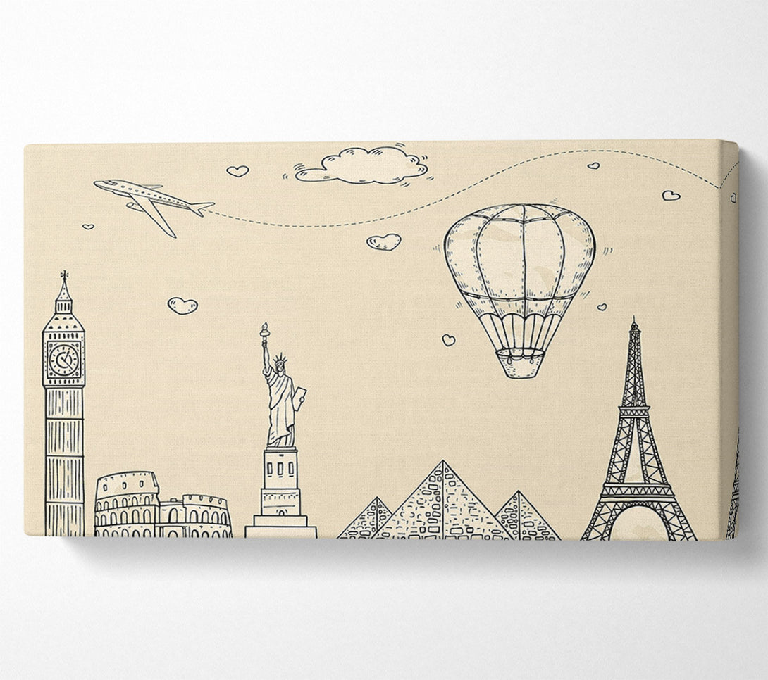  A Canvas Print of Famous Citys Of The Europe 3 Canvas Wall Art