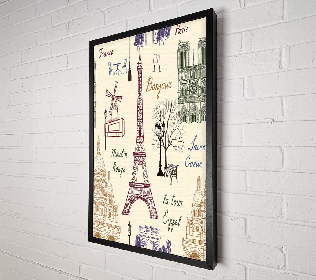  A Canvas Print of Eiffel Tower France 1 Canvas Art