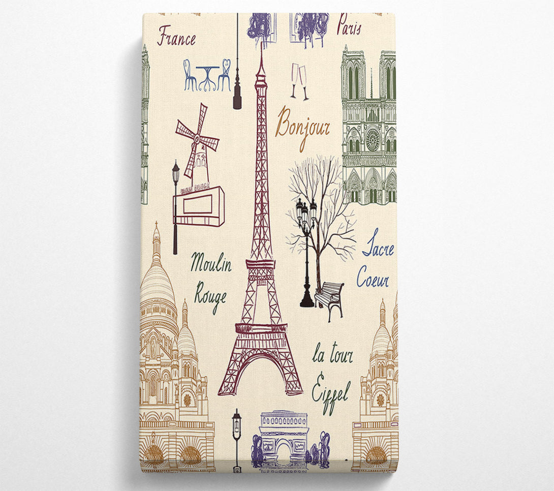  A Canvas Print of Eiffel Tower France 1 Canvas Art