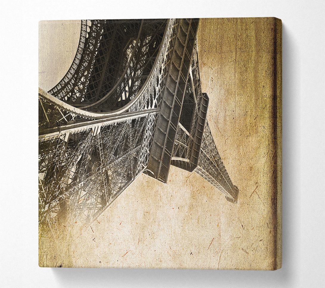 A Canvas Print of Eiffel Tower Retro 10 Canvas Wall Art