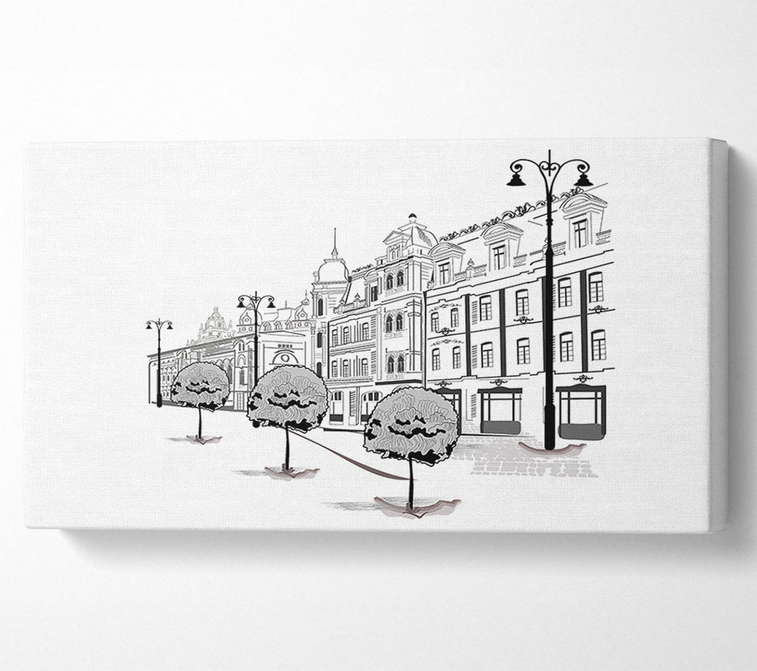  A Canvas Print of City Streets 7 Canvas Wall Art