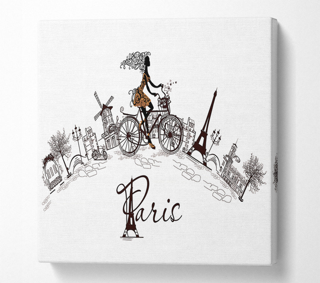  A Canvas Print of Eiffel Tower Chic 10 Canvas Print