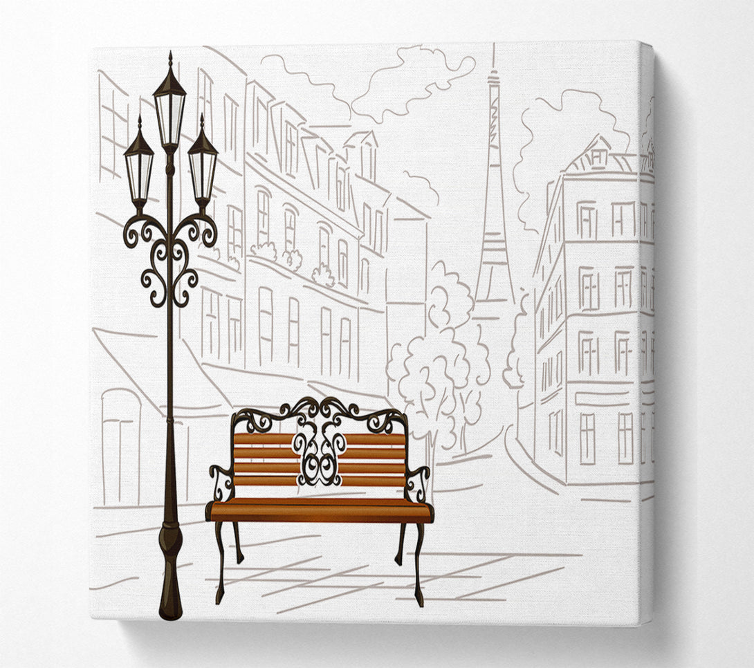  A Canvas Print of Eiffel Tower Streets 11 Canvas Art