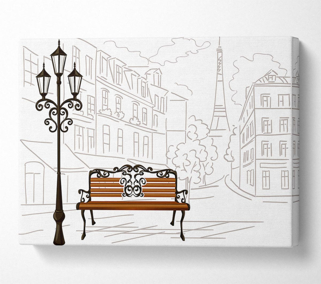  A Canvas Print of Eiffel Tower Streets 11 Canvas Art