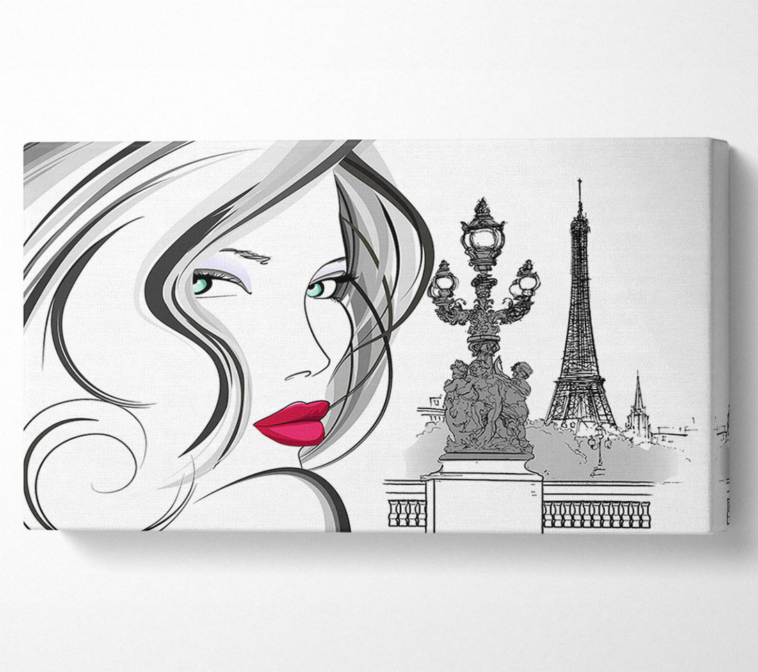  A Canvas Print of Eiffel Tower Chic 6 Canvas Print
