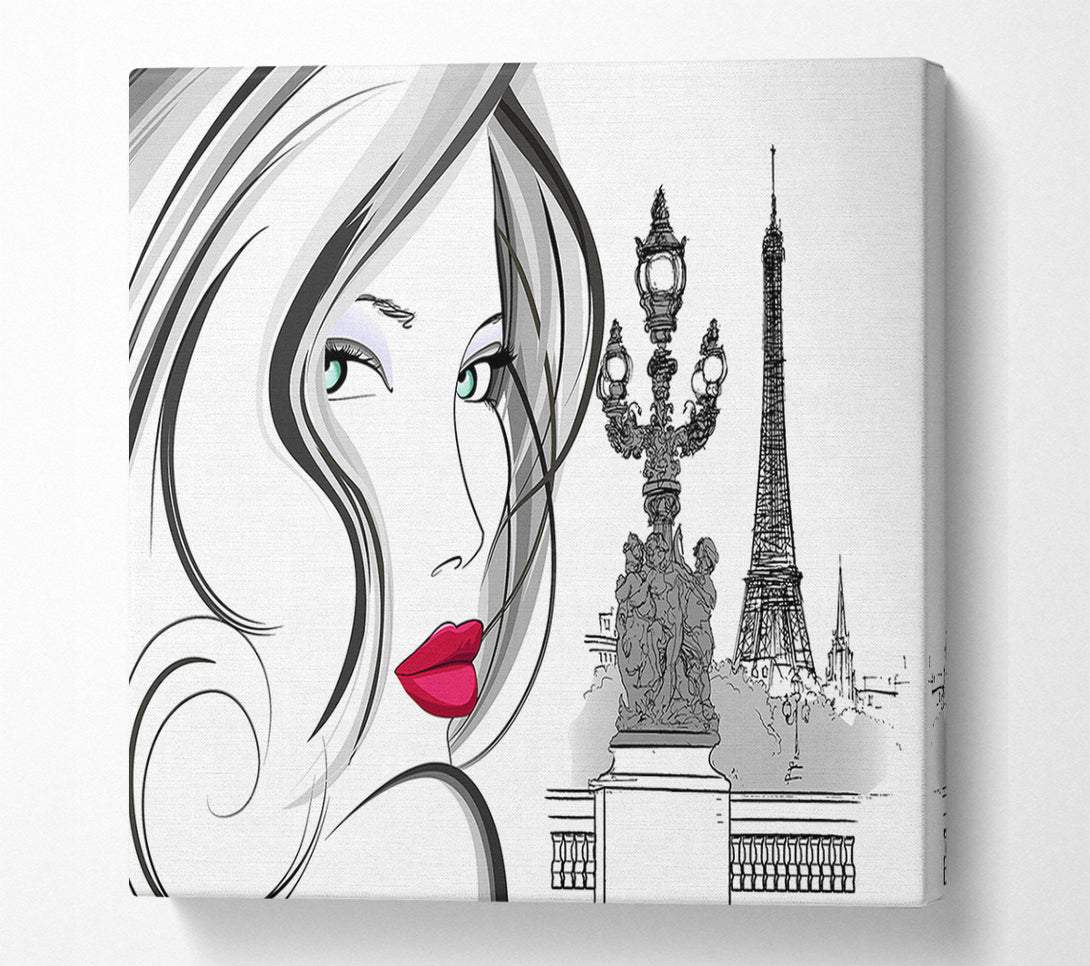  A Canvas Print of Eiffel Tower Chic 6 Canvas Print