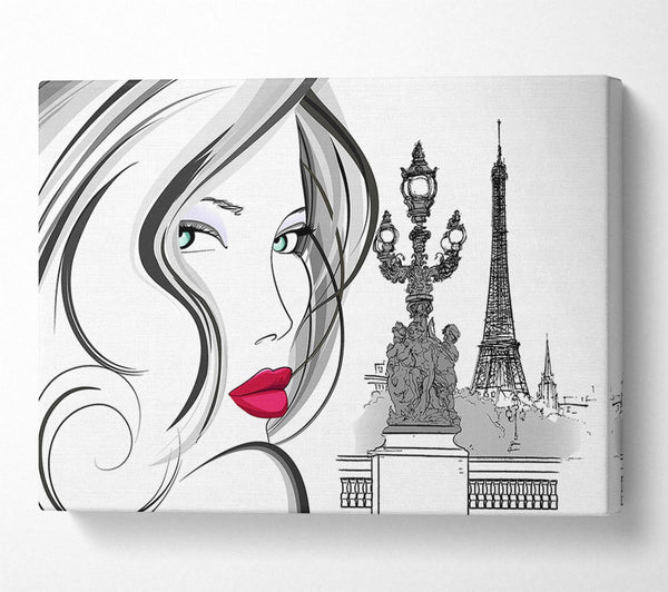  A Canvas Print of Eiffel Tower Chic 6 Canvas Print