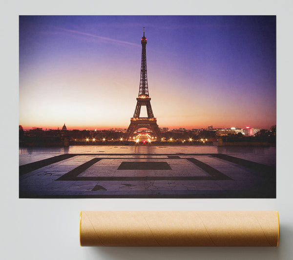 Eiffel Tower Sunset 7 Print