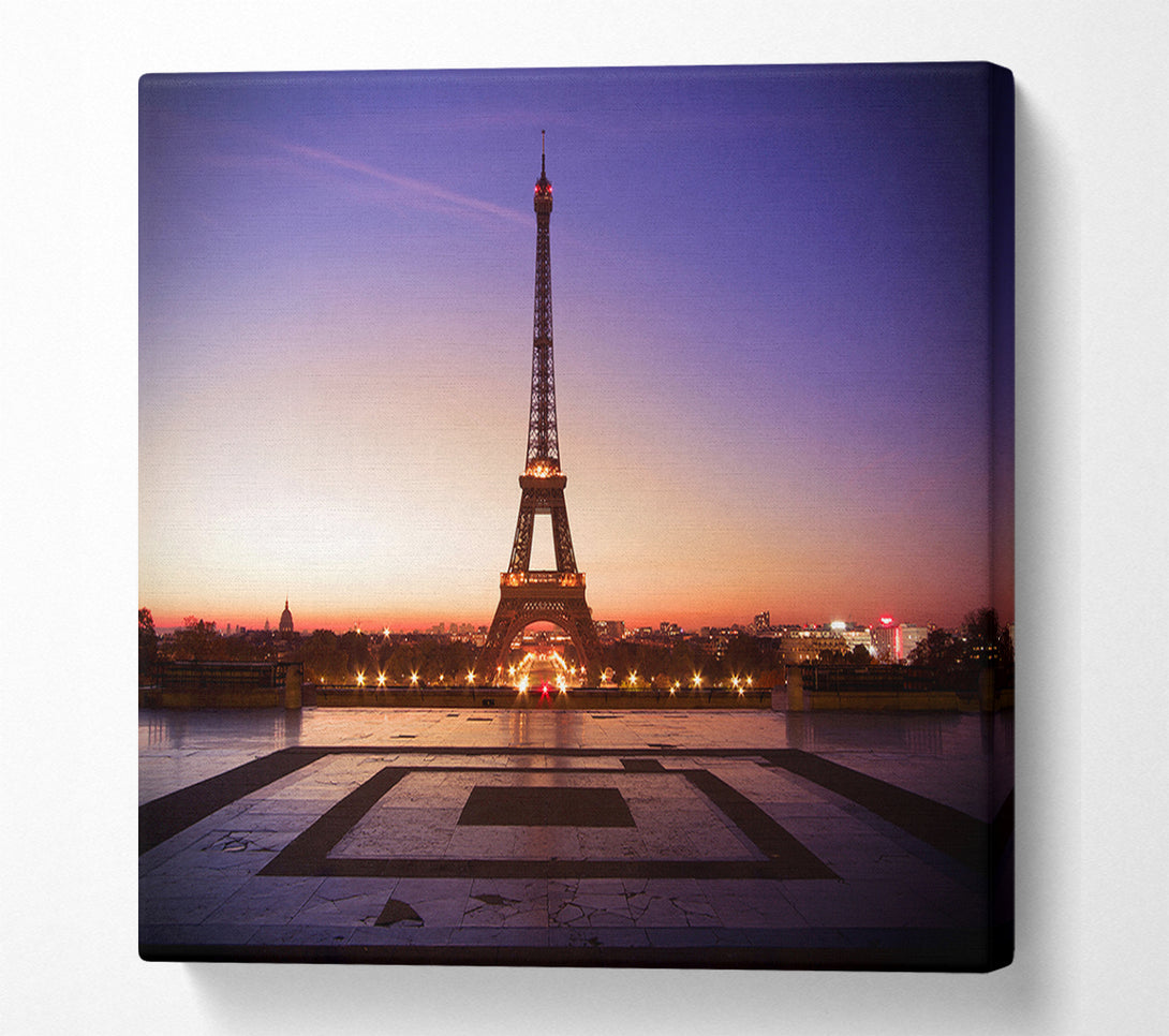  A Canvas Print of Eiffel Tower Sunset 7 Canvas Art