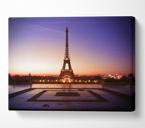  A Canvas Print of Eiffel Tower Sunset 7 Canvas Art