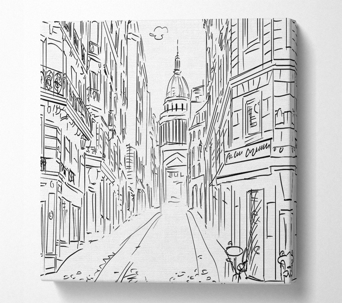  A Canvas Print of City Streets 9 Canvas Wall Art