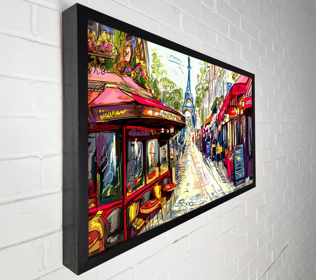  A Canvas Print of Eiffel Tower Streets 19 Canvas Wall Art