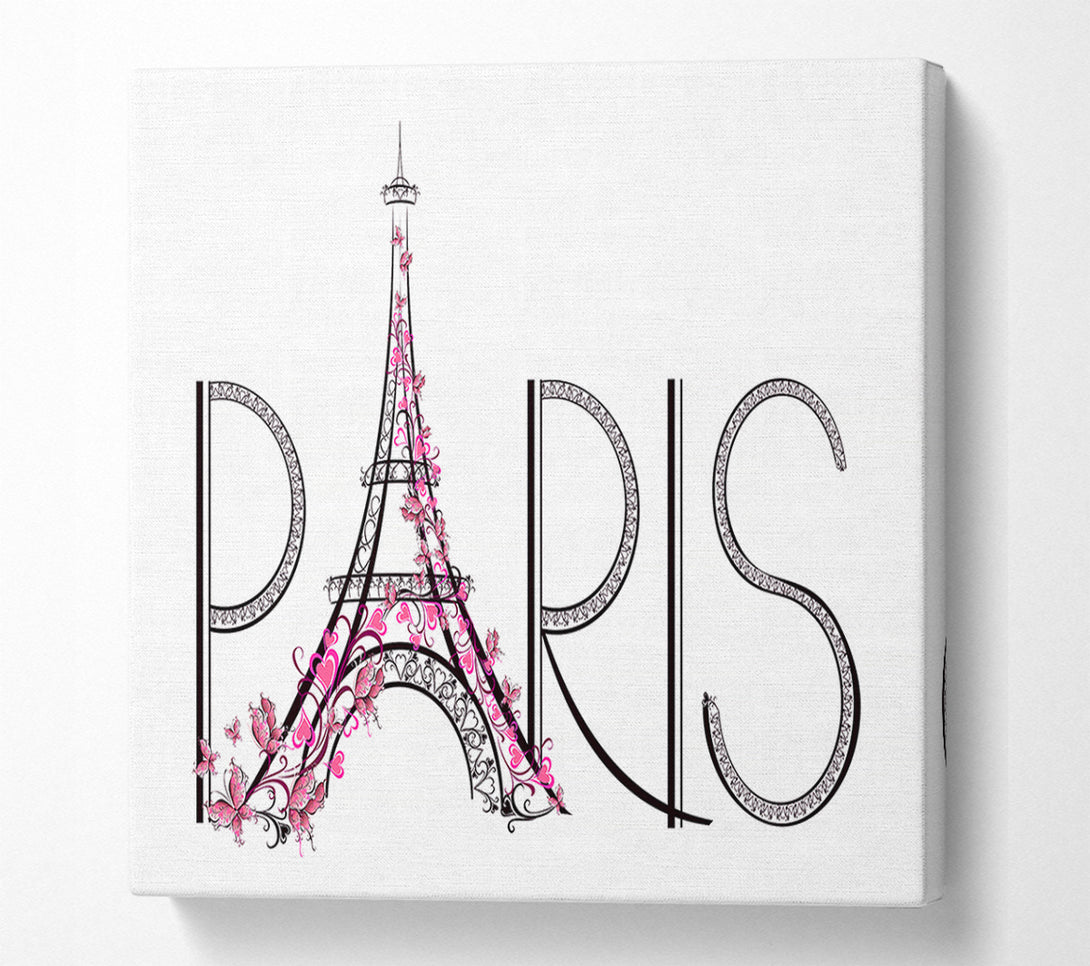  A Canvas Print of Eiffel Tower Chic 9 Canvas Wall Art