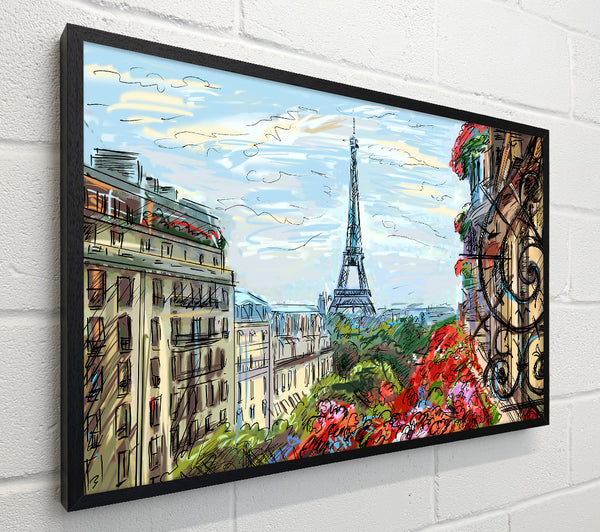 Eiffel Tower Over The City 9