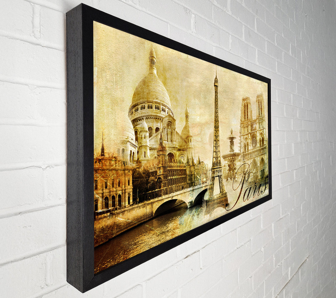  A Canvas Print of Eiffel Tower Retro 13 Canvas Print