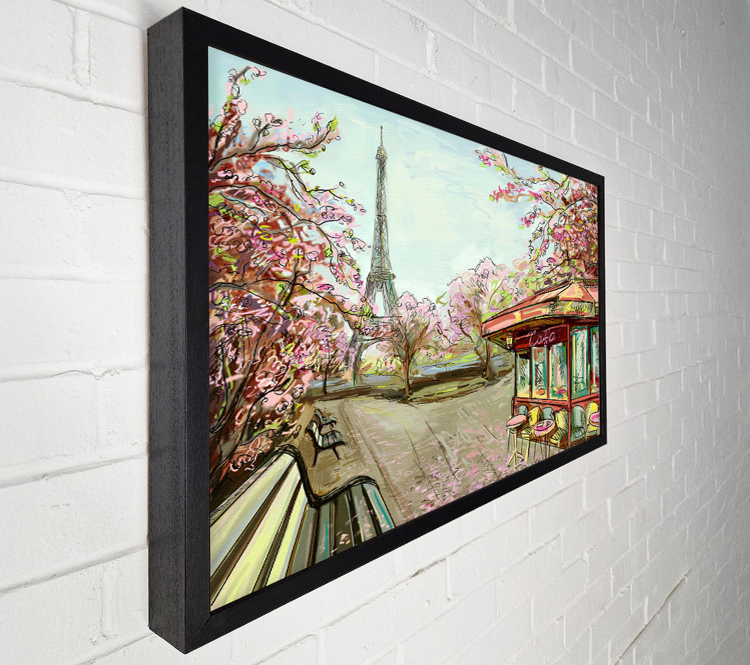  A Canvas Print of Eiffel Tower Streets 10 Canvas Art