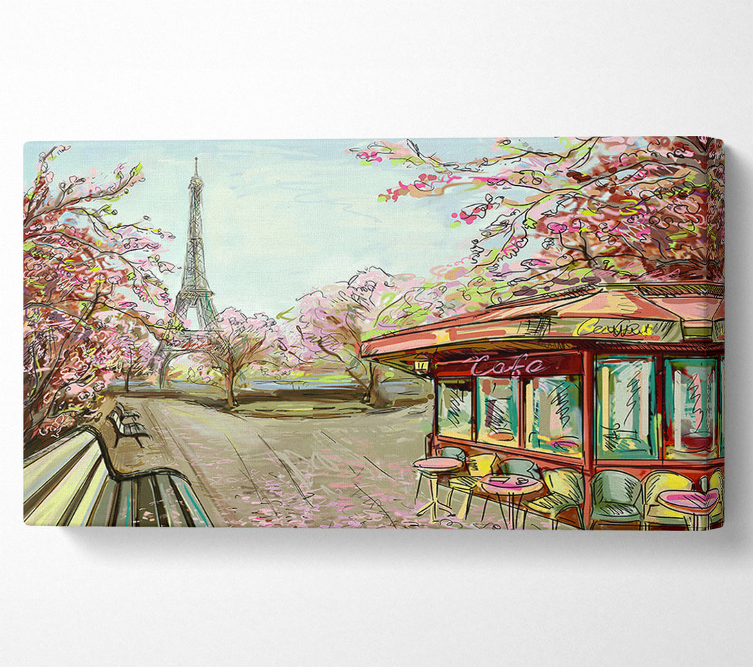 A Canvas Print of Eiffel Tower Streets 10 Canvas Art