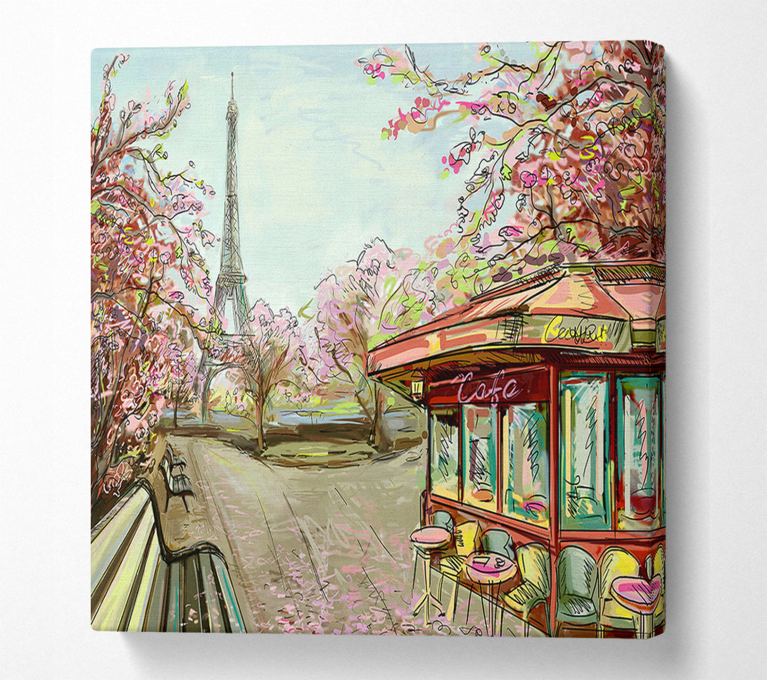  A Canvas Print of Eiffel Tower Streets 10 Canvas Art