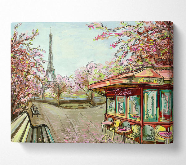  A Canvas Print of Eiffel Tower Streets 10 Canvas Art