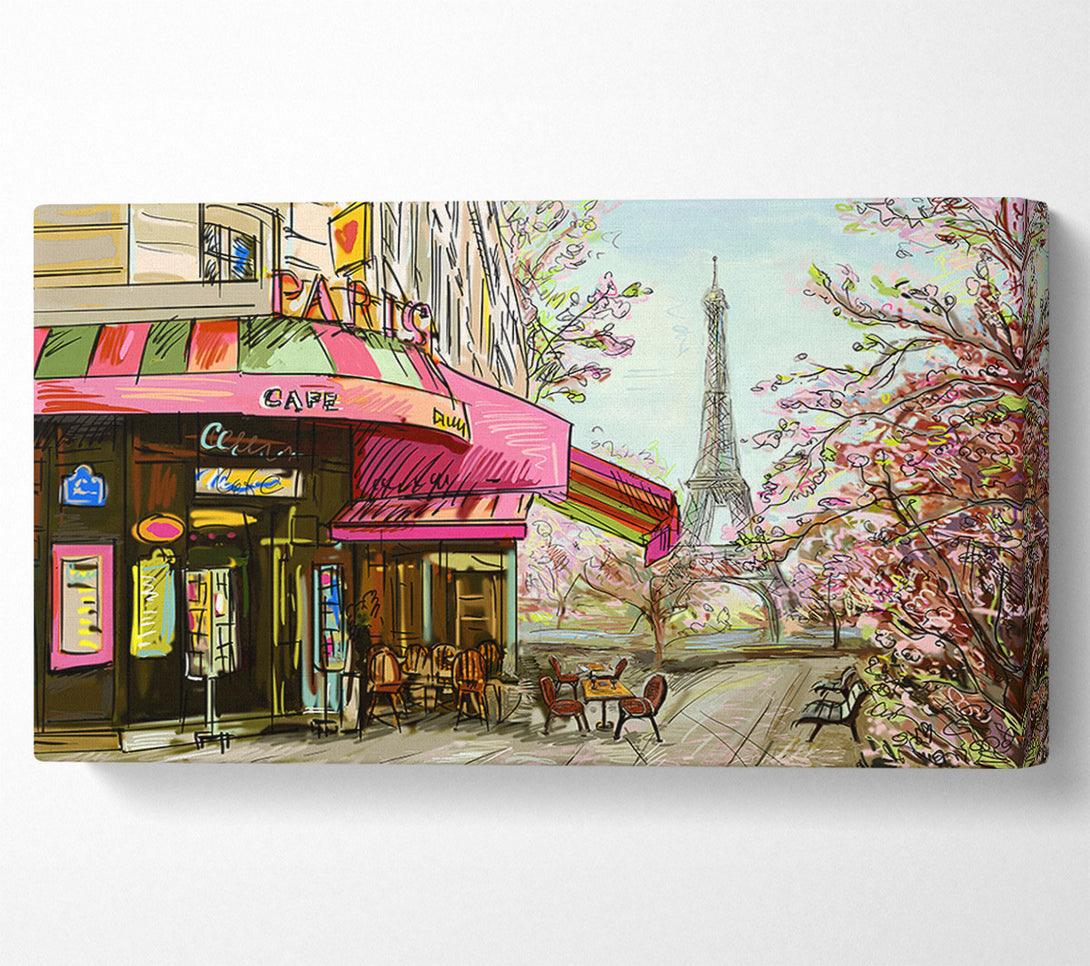  A Canvas Print of Eiffel Tower Streets 8 Canvas Wall Art