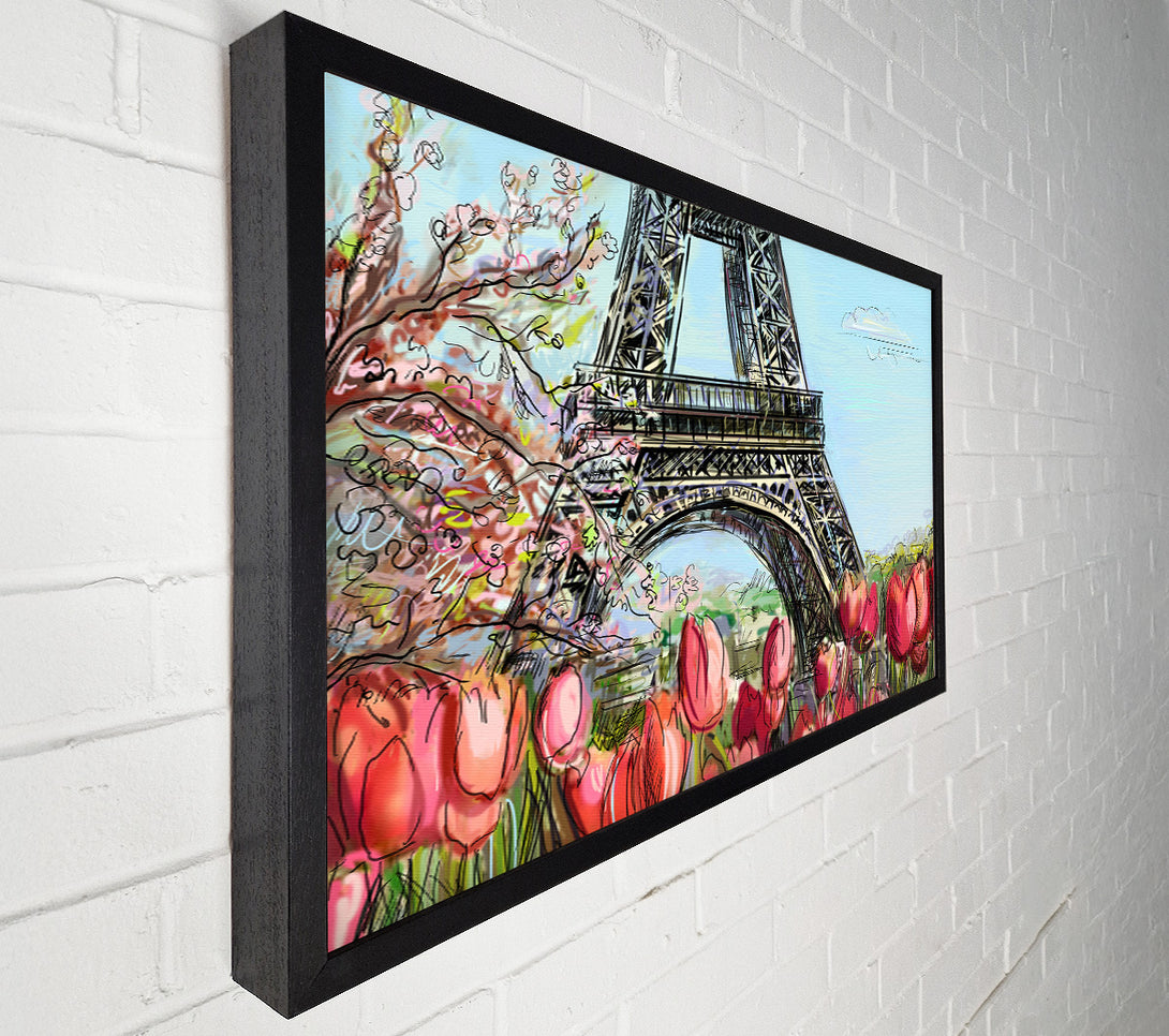  A Canvas Print of Eiffel Tower Close Up 3 Canvas Print