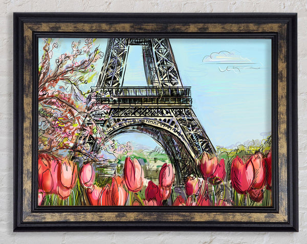 Eiffel Tower Close Up 3 Framed Print