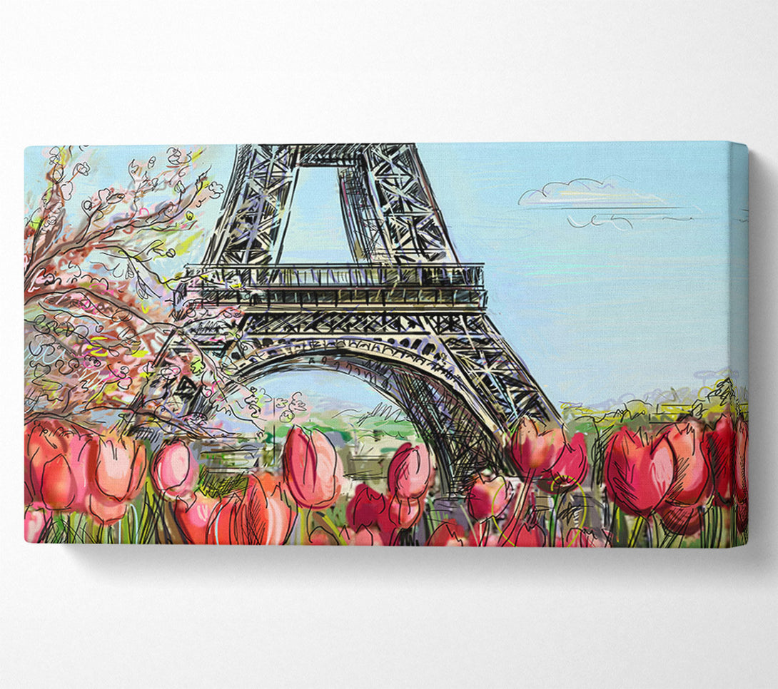  A Canvas Print of Eiffel Tower Close Up 3 Canvas Print
