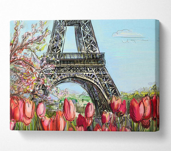  A Canvas Print of Eiffel Tower Close Up 3 Canvas Print