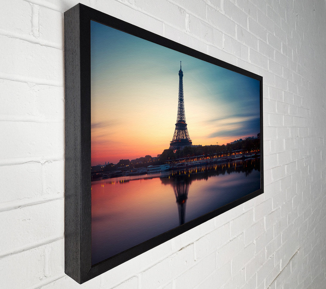  A Canvas Print of Eiffel Tower Over The River Seine 4 Canvas Wall Art