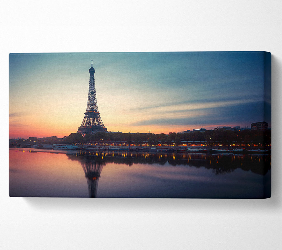  A Canvas Print of Eiffel Tower Over The River Seine 4 Canvas Wall Art