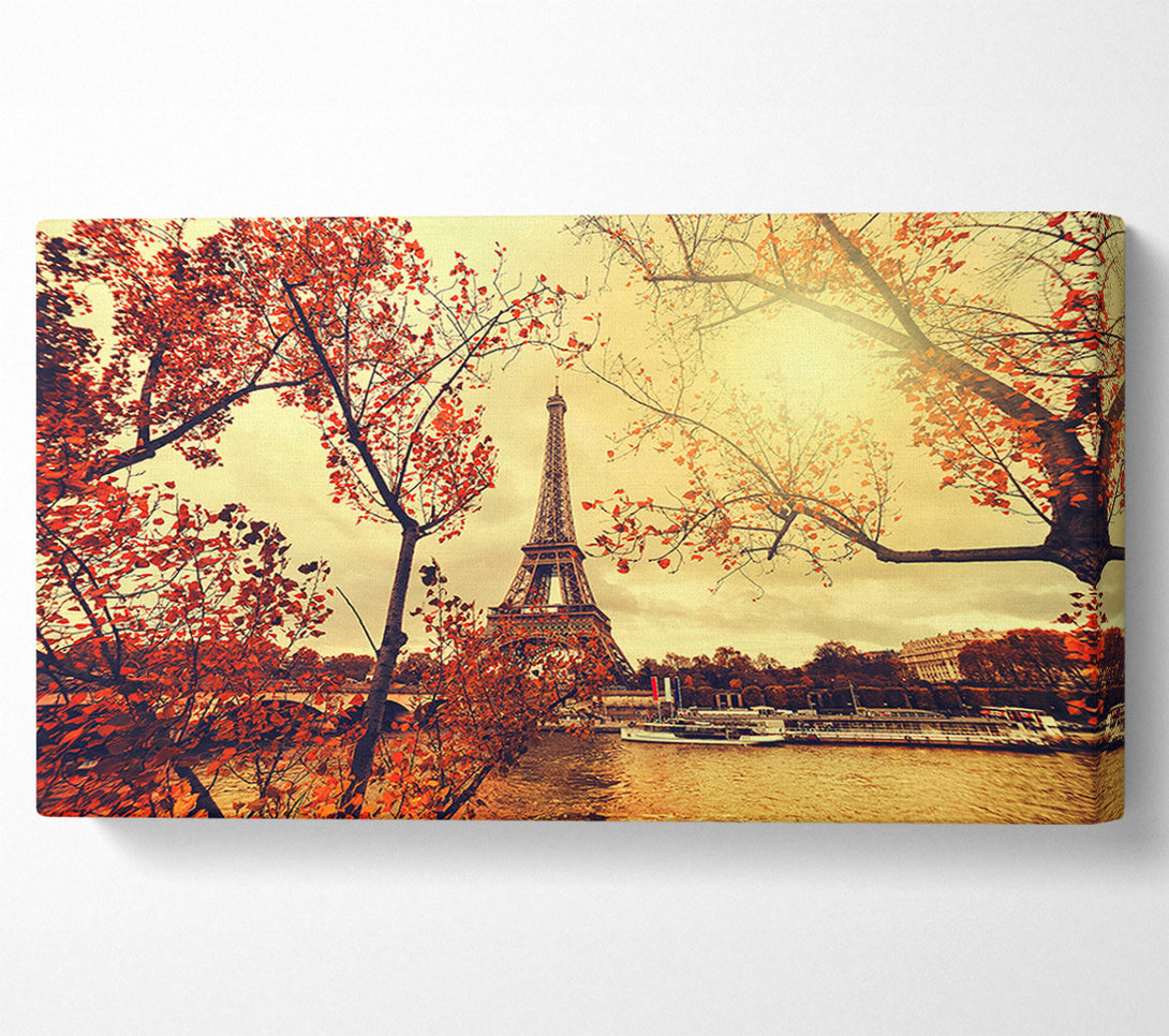  A Canvas Print of Eiffel Tower Retro 12 Canvas Print